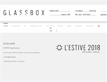 Tablet Screenshot of glassbox.fr